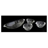 Mikasa Neo Classic Ribbed Glass Ovall Bowl Set