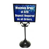 Metal Display Sign 21.5'Tx10'W
