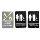 Rest Room Signs Plastic Made 6.5'x9.5'