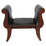 Neoclassical Style Wooden Window Bench