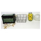 Storage Chest,Wire Basket,Lemons,Night Light