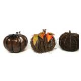 Pumpkin Tea Light,Twig Made Pumpkins
