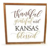 Thankful,Grateful, And Kansas Blessed Sign 20'x20'