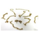 10 QTY Gold Tone Bracelets