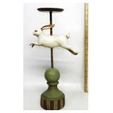 Wood Rabbit Candle Pillar