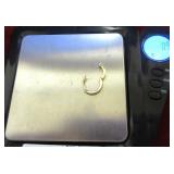 One - 0.9g 10K Ear Ring w/9 Stones