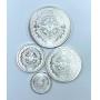 (4) Aztec Calendar Silver: 1oz, 1/2oz, 1/4oz, 1/10