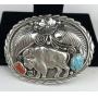 925 Sterling RB Navajo Buffalo Belt Buckle