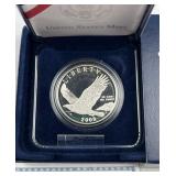 2008 Silver Proof Bald Eagle Commem, 90%