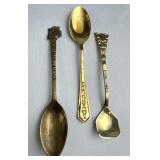 (3) 925 Sterling Silver Souvenir Spoons, Mexico