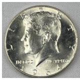 1964 JFK 90% Silver Half Dollar, Uncirculated