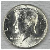 1964 JFK 90% Silver Half Dollar, Uncirculated