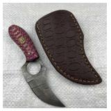 Damascus Steel Karambit Blade Knife w/ Sheath
