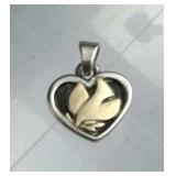 14K Yellow Gold Retired James Avery Dove Of Peace