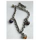 14K Yellow Gold/925 Silver Wysor Dangle Multi-Gem