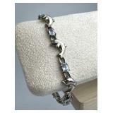 925 Silver Ross Simons Sky Blue Topaz Dolphin Link