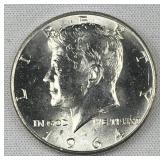 1964 JFK 90% Silver Half Dollar, Uncirculated