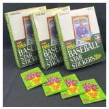 (3) 1986 Fleer Baseball Star Stickers Boxes, Full