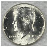 1964 JFK 90% Silver Half Dollar, Uncirculated