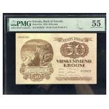 1921 Bank of Estonia 50 Krooni PMG AU55