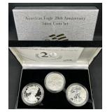 3pc American Eagle 20th Anniv. Silver Coin Set