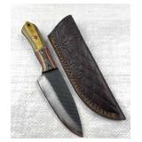 Handmade Steel Fixed Blade Knife w/ Sheath