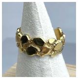 925 Silver Ross Simons Gold Nugget Style Band Ring