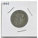 1925 Silver Standing Liberty Quarter, US 90% 1925 Silver Standing Liberty Quarter, US 90%