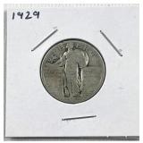 1929 Silver Standing Liberty Quarter, US 90% 1929 Silver Standing Liberty Quarter, US 90%