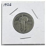 1926 Silver Standing Liberty Quarter, US 90% 1926 Silver Standing Liberty Quarter, US 90%