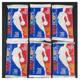 (6) 1989 NBA Hoops Basketball Packs (6) 1989 NBA Hoops Basketball Packs