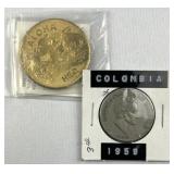 Hawaii Hilo Dollar Souvenir & 1959 Columbia Coin Hawaii Hilo Dollar Souvenir & 1959 Columbia Coin