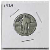 1929 Silver Standing Liberty Quarter, US 90% 1929 Silver Standing Liberty Quarter, US 90%