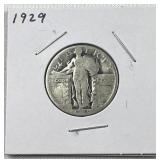 1929 Silver Standing Liberty Quarter, US 90% 1929 Silver Standing Liberty Quarter, US 90%