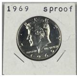 1969-S Silver Proof JFK Half Dollar, 40% 1969-S Silver Proof JFK Half Dollar, 40%