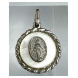 925 Silver Round Rope Edging Mother of Pearl Chris 925 Silver Round Rope Edging Mother of Pearl Chris