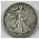 1943 Walking Liberty Silver Half Dollar, US 90% 1943 Walking Liberty Silver Half Dollar, US 90%