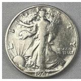 1947-D Walking Liberty Silver Half Dollar, US 90% 1947-D Walking Liberty Silver Half Dollar, US 90%
