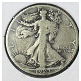 1920-D Walking Liberty Silver Half Dollar, US 90% 1920-D Walking Liberty Silver Half Dollar, US 90%