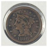 1850 US Braided Hair Large Cent 1850 US Braided Hair Large Cent