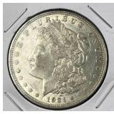 1921 Morgan Silver Dollar, Quality AU+, US 90% 1921 Morgan Silver Dollar, Quality AU+, US 90%