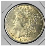 1921 Morgan Silver Dollar, Unc, Nice Luster/Tone 1921 Morgan Silver Dollar, Unc, Nice Luster/Tone