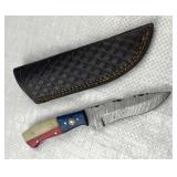 Damascus Steel TX Fixed Blade Knife w/ Sheath Damascus Steel TX Fixed Blade Knife w/ Sheath