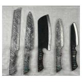 (5) Damascus Steel Chef (5) Damascus Steel Chef