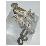 900 Coin Silver Vintage Etched Quetzal Bird Guatem 900 Coin Silver Vintage Etched Quetzal Bird Guatem