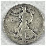 1940-S Walking Liberty Silver Half Dollar, US 90% 1940-S Walking Liberty Silver Half Dollar, US 90%