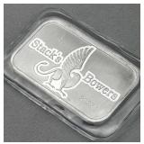 1oz Silver Bar, Stacks Bowers 2022 Prooflike .999