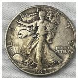 1938 Walking Liberty Silver Half Dollar, US 90% 1938 Walking Liberty Silver Half Dollar, US 90%