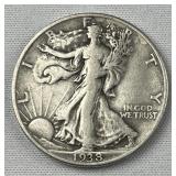 1938-D Walking Liberty Silver Half Dollar, Scarce 1938-D Walking Liberty Silver Half Dollar, Scarce