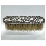 925 Silver Vtg. Art Nouveau Handle Natural Bristle 925 Silver Vtg. Art Nouveau Handle Natural Bristle